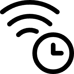 Wifi Clock Icon from Ultimate Regular Set