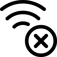 Wifi Delete Icon from Ultimate Regular Set