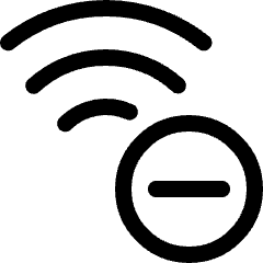 Wifi Subtract Icon from Ultimate Regular Set