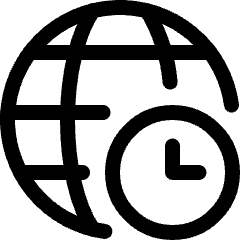 Network Clock Icon from Ultimate Regular Set