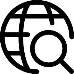 Network Search Icon from Ultimate Regular Set