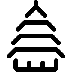 Landmark Chinese Pagoda Icon from Ultimate Regular Set