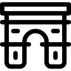 Landmark Triumph Gate Icon from Ultimate Regular Set