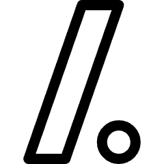 Slash Dot Logo Icon from Ultimate Regular Set