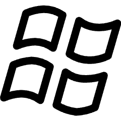 Microsoft Logo Icon from Ultimate Regular Set