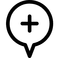 Style One Pin Circle Add Icon from Ultimate Regular Set