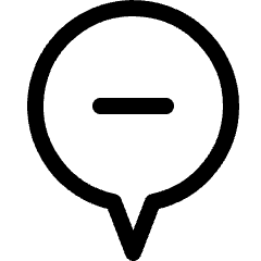 Style One Pin Circle Minus Icon from Ultimate Regular Set