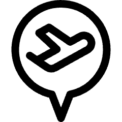 Style One Pin Plane Icon from Ultimate Regular Set