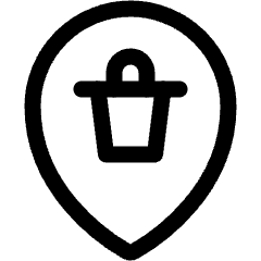 Style Three Pin Bin Icon from Ultimate Regular Set