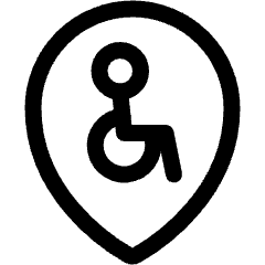 Style Three Pin Disabled Icon from Ultimate Regular Set