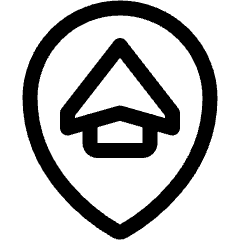 Style Three Pin Plane Fly Icon from Ultimate Regular Set