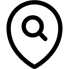 Style Three Pin Search Icon from Ultimate Regular Set