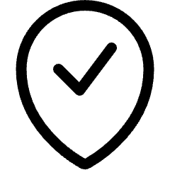Style Two Pin Check Icon from Ultimate Regular Set