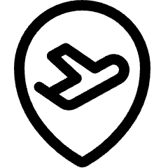 Style Two Pin Plane Icon from Ultimate Regular Set