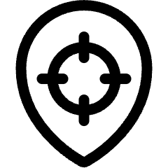 Style Two Pin Target Icon from Ultimate Regular Set