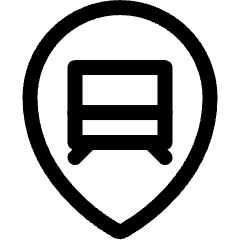 Style Two Pin Train Icon from Ultimate Regular Set