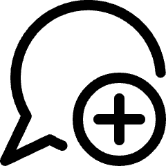 Messages Bubble Add Icon from Ultimate Regular Set