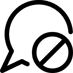 Messages Bubble Disable Icon from Ultimate Regular Set