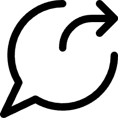 Messages Bubble Forward Icon from Ultimate Regular Set