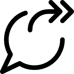 Messages Bubble Forward All Icon from Ultimate Regular Set