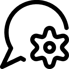 Messages Bubble Settings Icon from Ultimate Regular Set