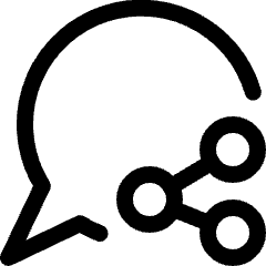 Messages Bubble Share Icon from Ultimate Regular Set