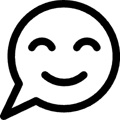 Messages Bubble Smile Icon from Ultimate Regular Set