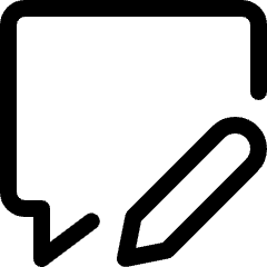 Messages Bubble Square Edit Icon from Ultimate Regular Set