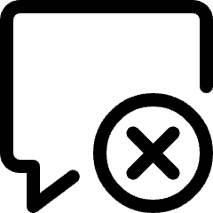 Messages Bubble Square Remove Icon from Ultimate Regular Set