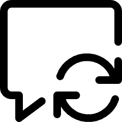 Messages Bubble Square Sync Icon from Ultimate Regular Set