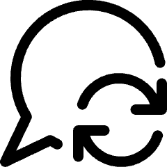 Messages Bubble Sync Icon from Ultimate Regular Set