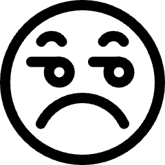 Smiley Grumpy Icon from Ultimate Regular Set