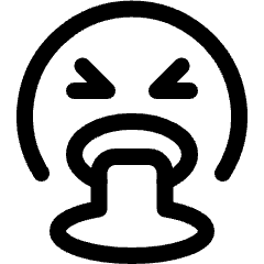 Smiley Throw Up Icon from Ultimate Regular Set