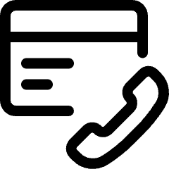 Credit Card Phone Call Icon from Ultimate Regular Set