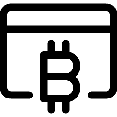 Crypto Currency Bitcoin Browser Icon from Ultimate Regular Set