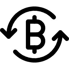 Crypto Currency Bitcoin Exchange 1 Icon from Ultimate Regular Set