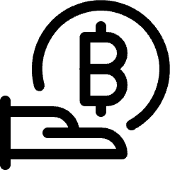 Crypto Currency Bitcoin Give Icon from Ultimate Regular Set