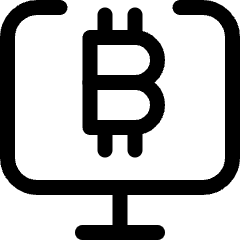 Crypto Currency Bitcoin Imac Icon from Ultimate Regular Set