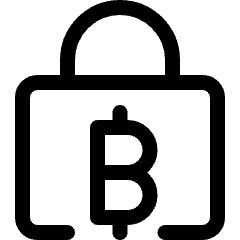 Crypto Currency Bitcoin Lock Icon from Ultimate Regular Set