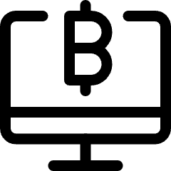 Crypto Currency Bitcoin Monitor Icon from Ultimate Regular Set