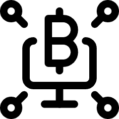 Crypto Currency Bitcoin Monitor Mining 1 Icon from Ultimate Regular Set