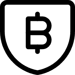 Crypto Currency Bitcoin Shield Icon from Ultimate Regular Set