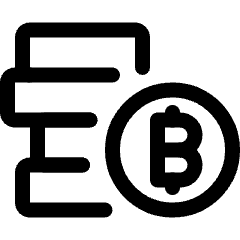 Crypto Currency Bitcoin Stack Coins Icon from Ultimate Regular Set