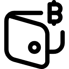 Crypto Currency Bitcoin Wallet Open Icon from Ultimate Regular Set