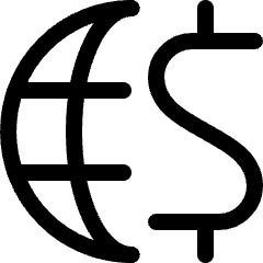 Currency Dollar International Icon from Ultimate Regular Set