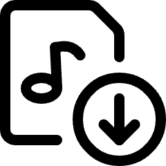 Audio File Download Icon from Ultimate Regular Set