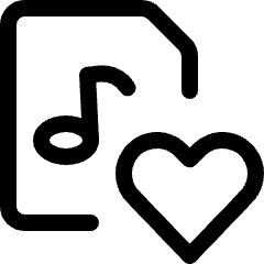 Audio File Heart Icon from Ultimate Regular Set