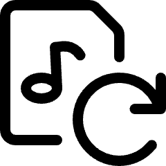 Audio File Refresh Icon from Ultimate Regular Set