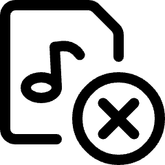 Audio File Remove Icon from Ultimate Regular Set