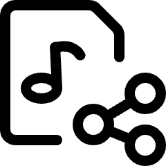 Audio File Share Icon from Ultimate Regular Set